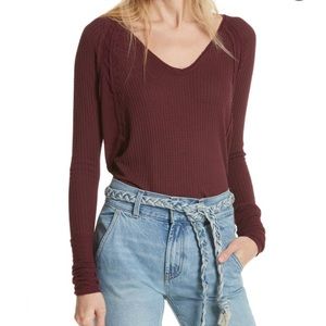 Free People “Red/Rouge” Long sleeve Thermal - NWT